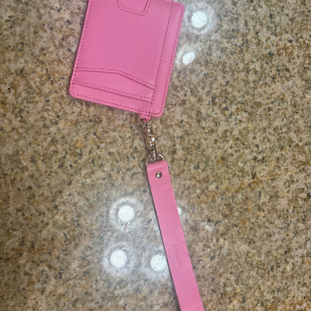 Pink Key & Card Holder
